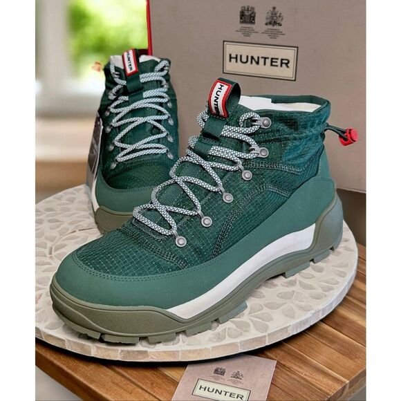 Hunter Travel Explorer Boot Thicket Green Waterproof Hiking Outdoor Men’s 11 EU - Picture 1 of 15